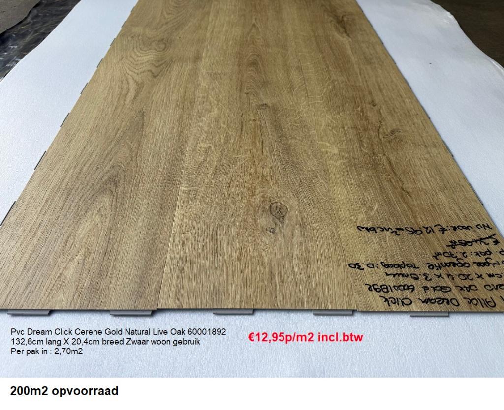 Goedkoop PVC Click nodig ? v.a. €12,95m2 incl.btw, Pvc click vloeren, 75 m² of meer, Nieuw, Ophalen of Verzenden