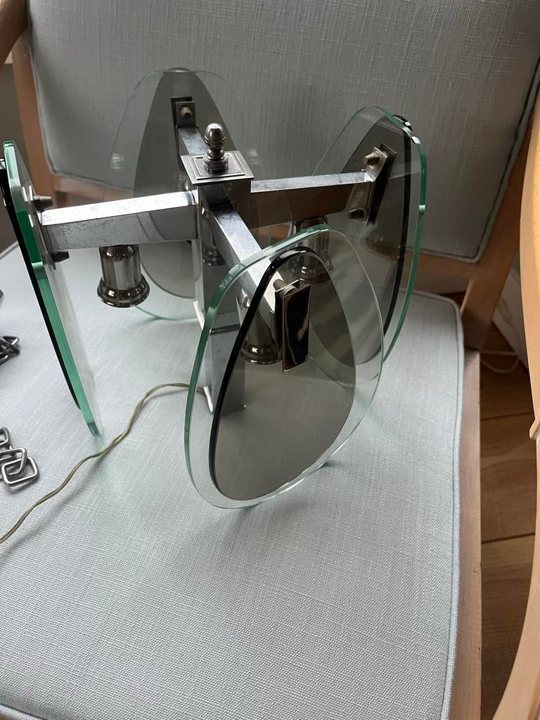 Italiaanse hanglamp zeerbijzonder glaswerk authentieke kunst, Ophalen of Verzenden, Minder dan 50 cm, Mid-century modern, Glas