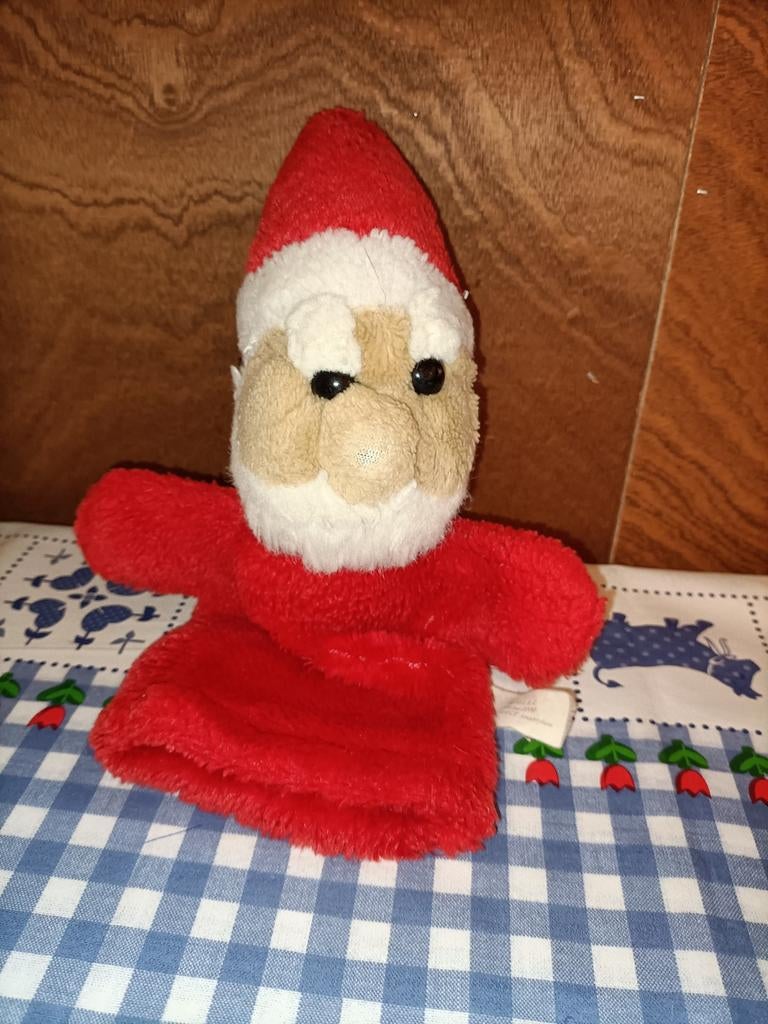 Oude Hema Kerstman handpop 29 cm groot, Ophalen of Verzenden, Gebruikt, Overige typen
