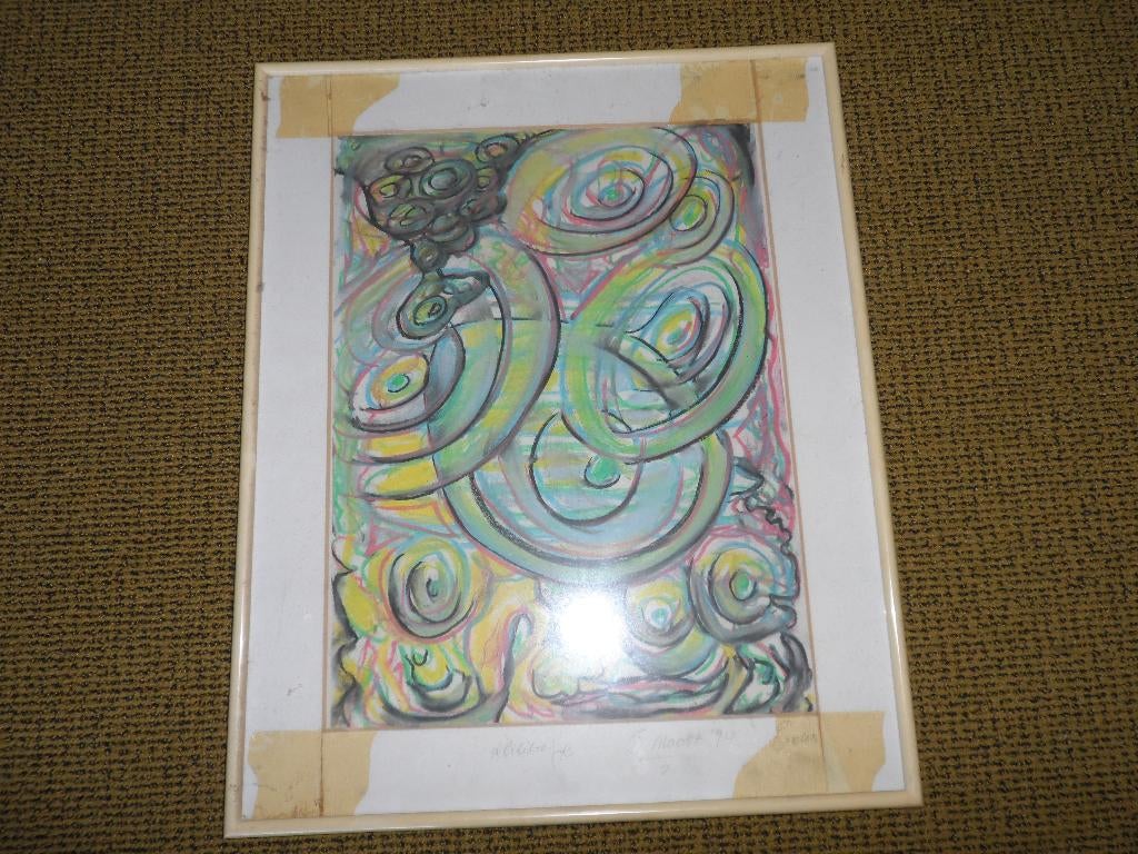 Een echte schilderij, abstract, 51x41 cm, Antiek en Kunst, Kunst | Schilderijen | Klassiek, Ophalen of Verzenden