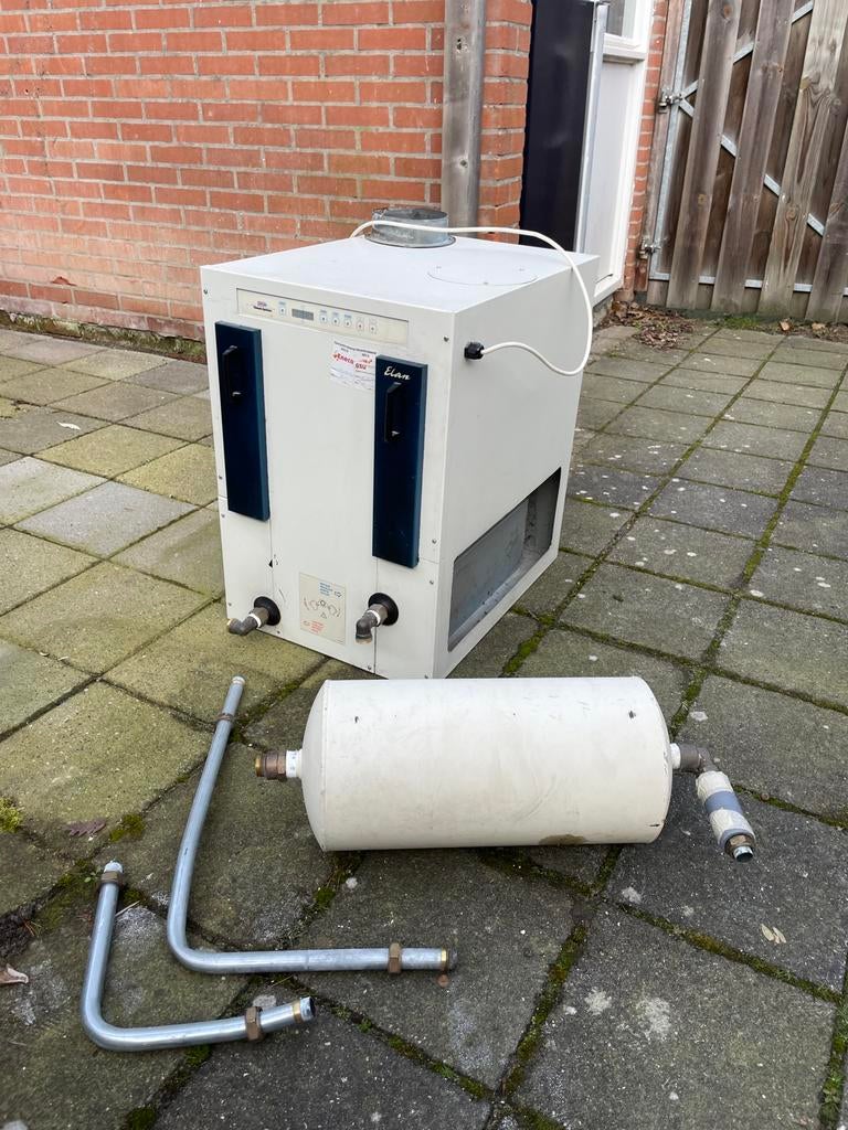 Brink heteluchtverwarminsunit + expansievat + 3 filters, Ophalen, Gebruikt, Minder dan 3 jaar oud, Minder dan 20 liter