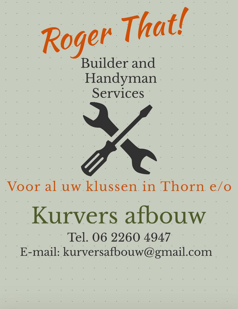 Klusbedrijf Kurvers afbouw Thorn, Diensten en Vakmensen, Klussers en Klusbedrijven