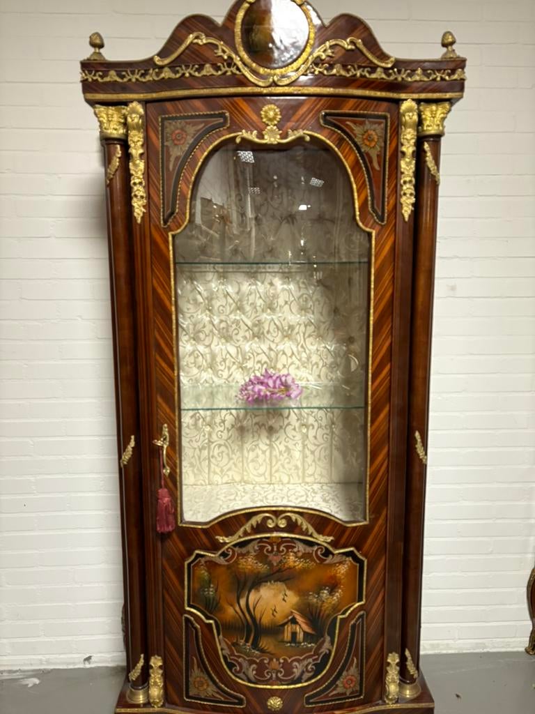 Hand painted classic barok vitrine, Ophalen of Verzenden
