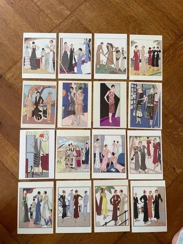 Art Goût Beauté – Vintage Fashion Plates – set van 16, Antiek en Kunst, Ophalen of Verzenden
