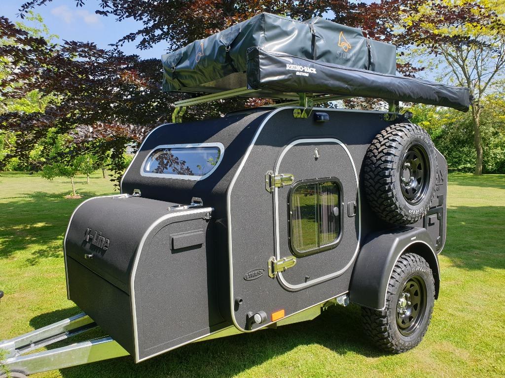 X-Line LifestyleCamper, camper trailer, outdoor mini caravan, Caravans en Kamperen, Tot en met 2, 500 - 750 kg, Schokbreker, Tot 4 meter