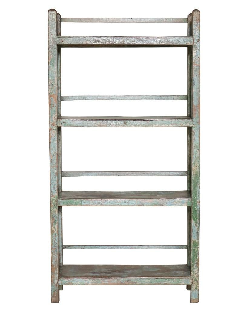 Vintage teakhouten stellingkast met oude patina, Ophalen of Verzenden, Zo goed als nieuw