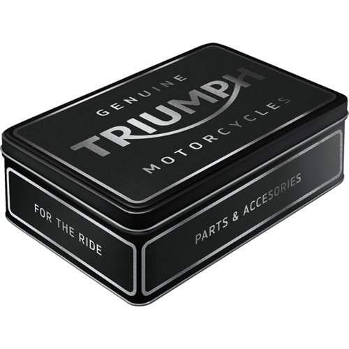 Triumph Motorcycles voorraadblik reclame koektrommel blik, Verzamelen, Ophalen of Verzenden, Nieuw, Auto's
