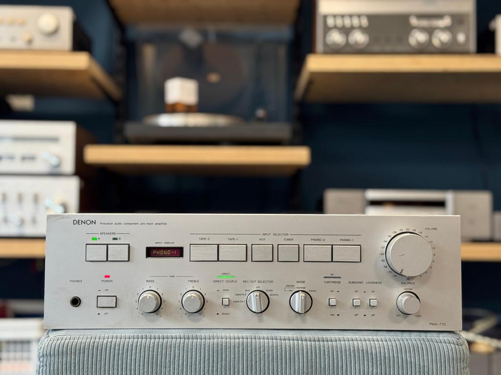 Denon PMA-770 Stereo Versterker - garantie, Audio, Tv en Foto, Versterkers en Receivers, Ophalen, Gebruikt, Denon, 60 tot 120 watt