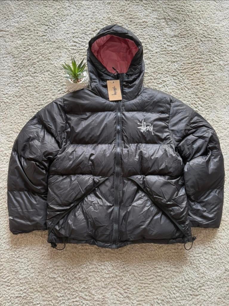 Stussy Puffer Jas - Zwart/Roze - Maat M, Ophalen of Verzenden, Nieuw, Maat 48/50 (M), Zwart