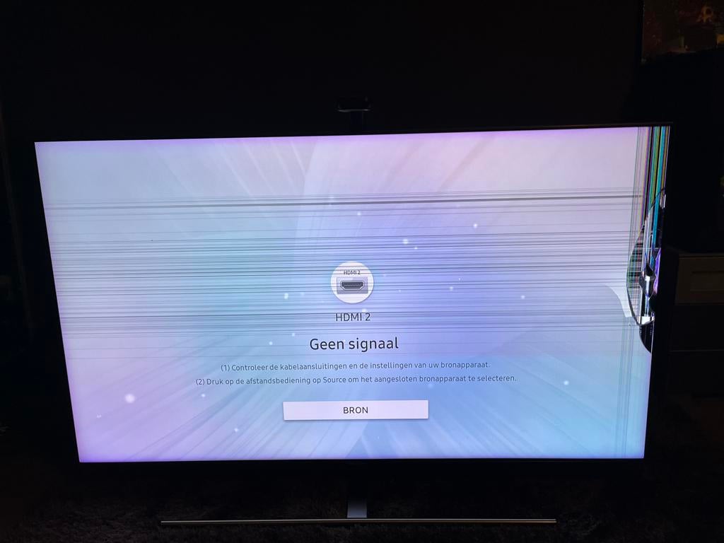 Samsung TV 65’ met schem schade, voor onderdelen, Audio, Tv en Foto, Televisies, Ophalen, Gebruikt, 100 Hz, Samsung