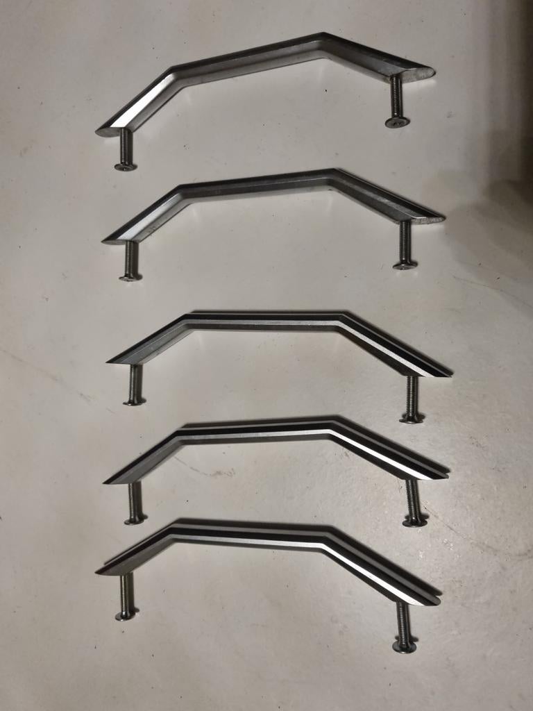 5 Keukendeur Grepen - Strak Design, Ophalen of Verzenden, Gebruikt, Rvs, Klink of Kruk