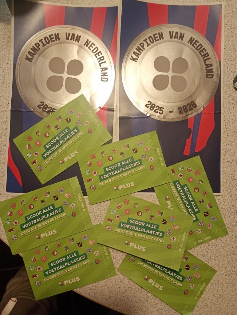 Voetbalplaatjes & xxl stickers Plus - Kampioen van Nederland, Ophalen of Verzenden, Nieuw, Overige binnenlandse clubs, Poster, Plaatje of Sticker