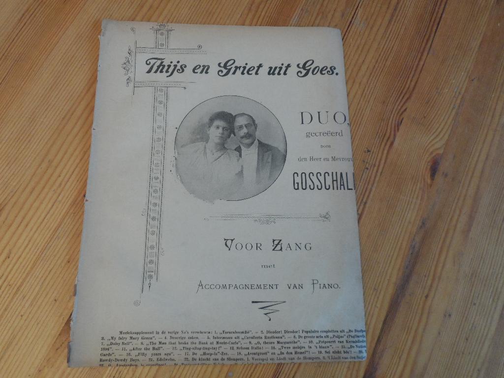 Thijs en griet uit goes - Schoon italio - gosschalk, Zang, Gebruikt, Ophalen of Verzenden, Artiest of Componist