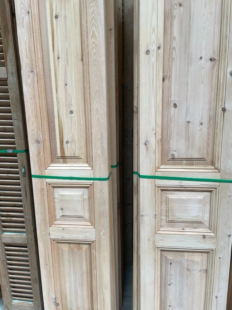 Paneeldeuren geloogd, Doe-het-zelf en Verbouw, Deuren en Horren, Gebruikt, Binnendeur, 200 tot 215 cm, Hout, Ophalen of Verzenden