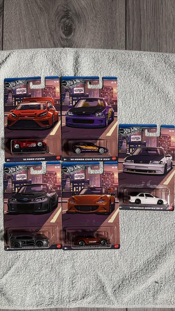Hot Wheels Compact Kings Silver Series - Set van 5, Auto, Nieuw, Ophalen of Verzenden, Mattel