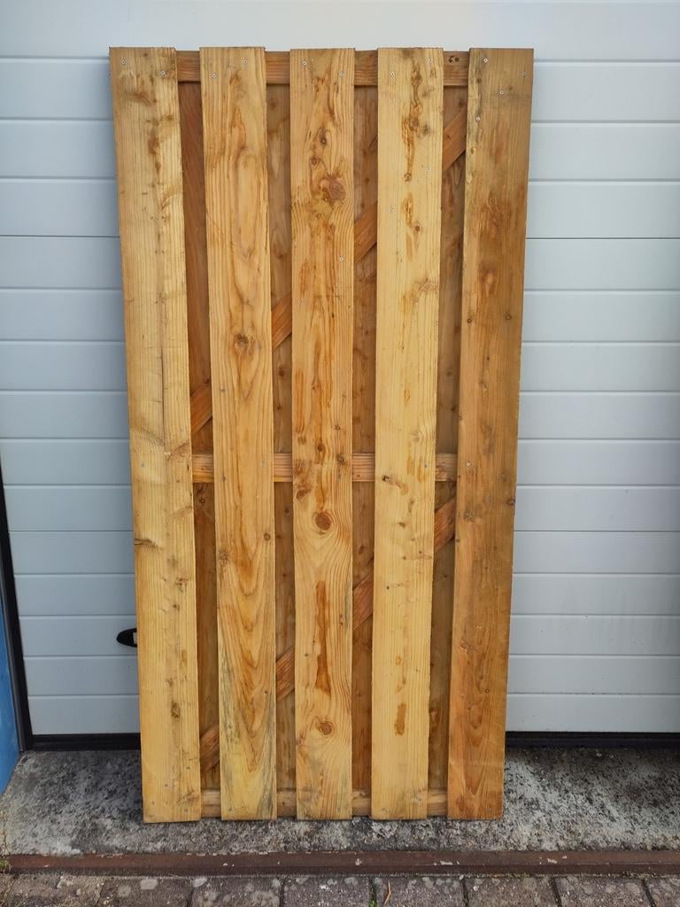 Houten tuinpoort - douglas hout - 90x180cm - Art: 253, Ophalen