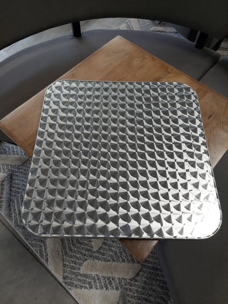 Horeca tafelblad 60 x 60 cm aluminium nieuw, Ophalen, 50 tot 100 cm, Vierkant, 50 tot 100 cm