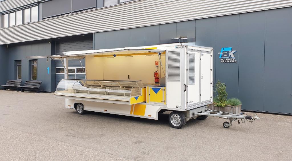 Huurwagen voor oliebollen, friet en snacks enz., Ophalen