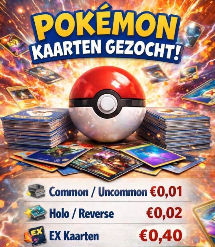 Pokemon kaarten gezocht, Ophalen of Verzenden, Zo goed als nieuw, Meerdere kaarten