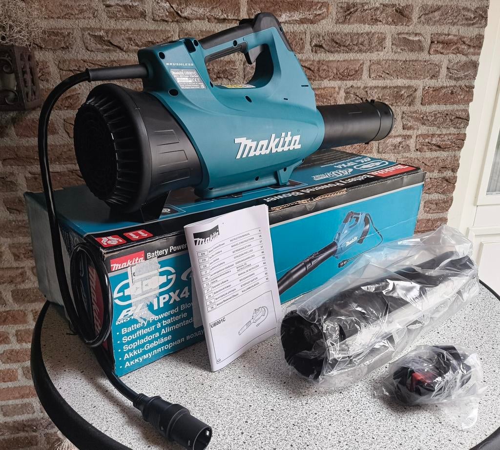 Makita® 40V Bladblazer Nieuw  + Rugdrager voor 4 accus., Nieuw, Ophalen of Verzenden, Makita, Accu