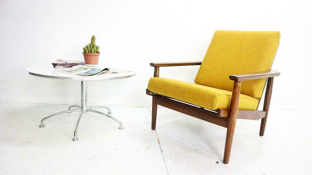 Salontafel Fritz Hansen - Klein - Wit met chroom onderstel, Overige houtsoorten, Gebruikt, Wit, Rond