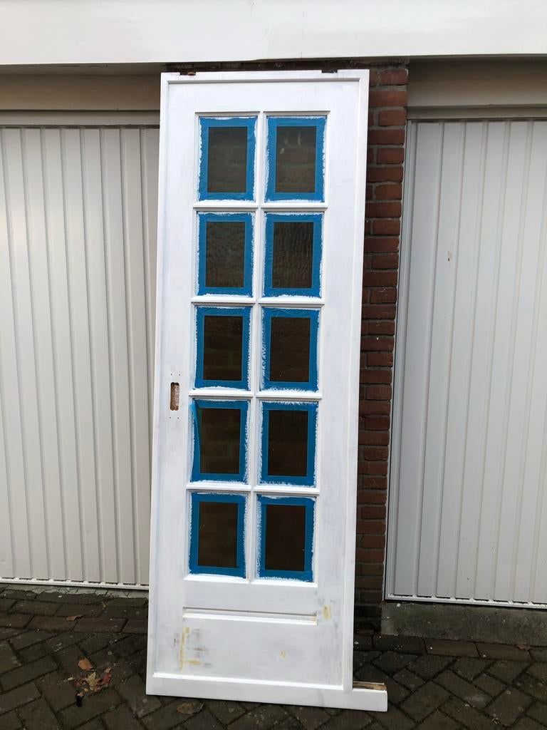 Ensuite deuren met glas, Gebruikt, 80 tot 100 cm, Binnendeur, Ophalen of Verzenden