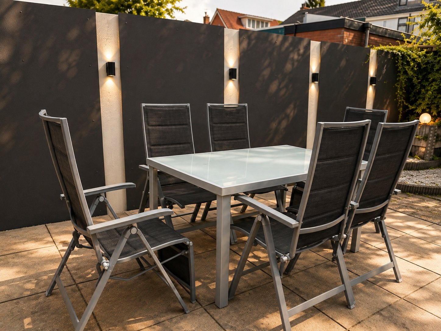 6- Seater Garden Dining Set---Table + 6 chairs, Ophalen, Overige materialen, Gebruikt, 6 zitplaatsen