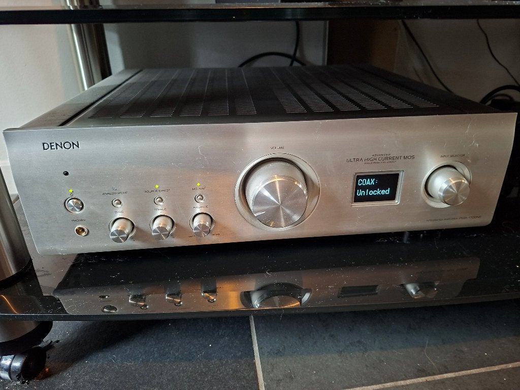 Denon PMA 1700NE zilver in zeer goede staat incl doos, Ophalen, Zo goed als nieuw, 60 tot 120 watt, Denon