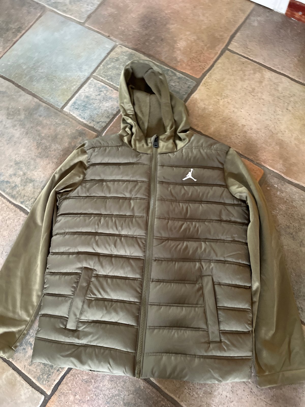 Jordan Puffer Jas Jongen Maat L (12-13 jaar) Nieuw, Ophalen of Verzenden, Nieuw, Maat 52/54 (L), Groen