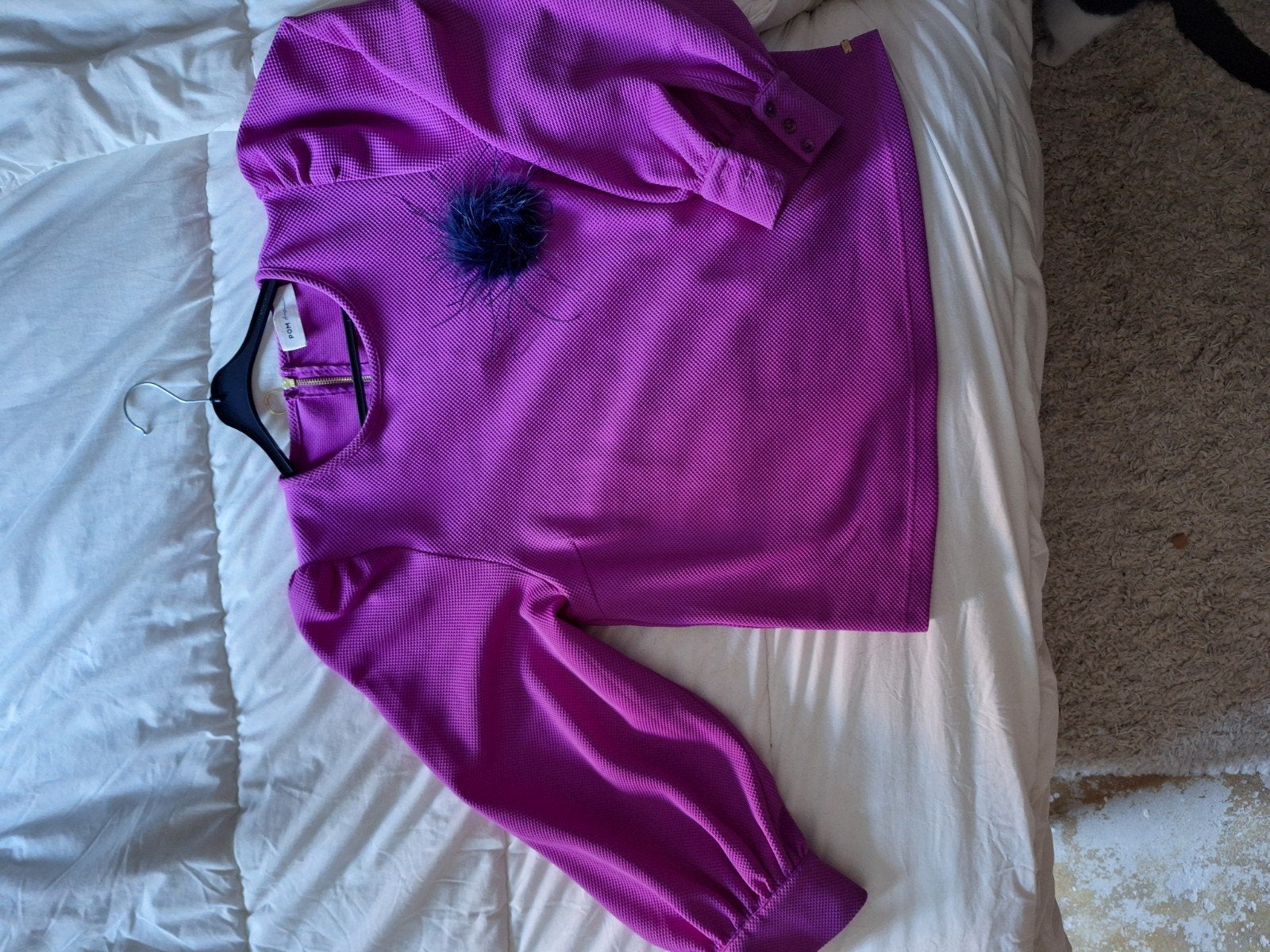 Paarse blouse met lange mouwen van POM Amsterdam, POM Amsterdam, Paars, Maat 42/44 (L), Ophalen of Verzenden