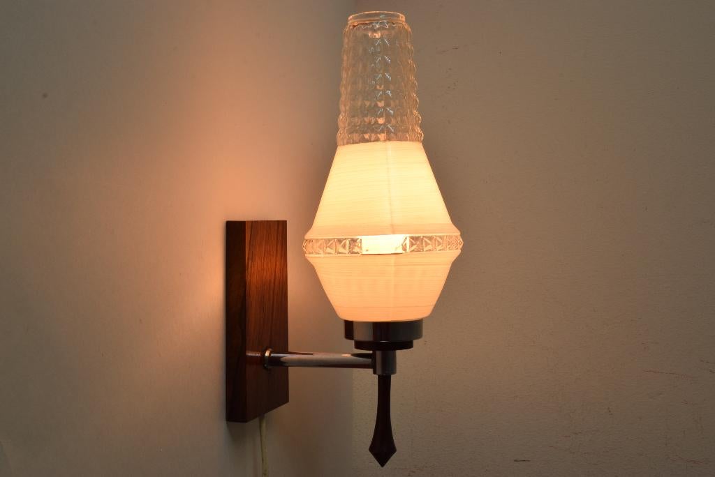 Retro vintage jaren 50 / jaren 60 lamp / wandlamp, Ophalen of Verzenden