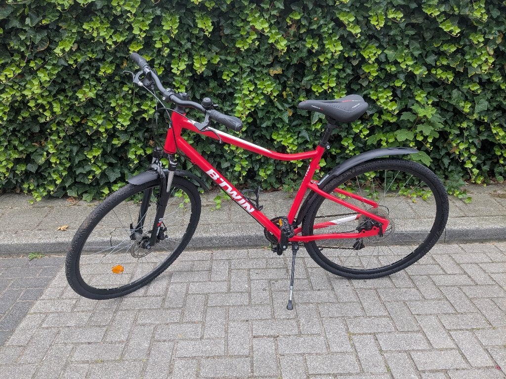 Btwin Riverside 500 large fiets, 53 tot 56 cm, Zo goed als nieuw, Schijfrem, Ophalen