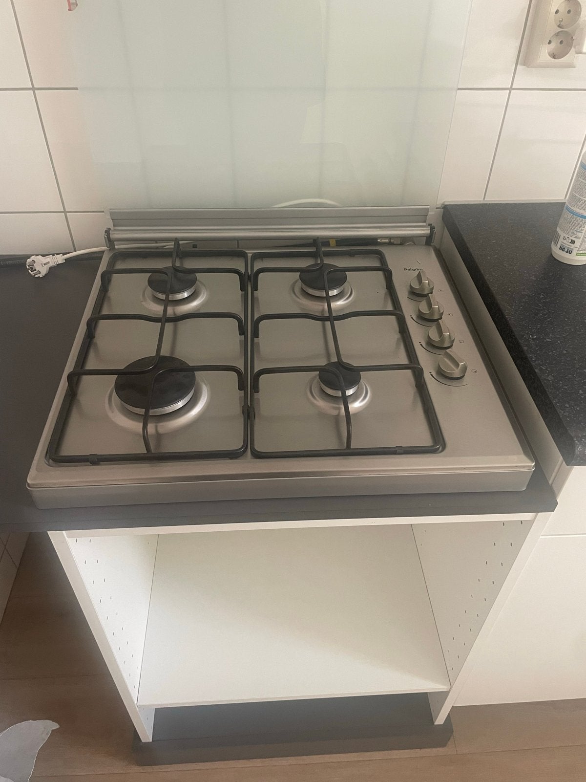 Pelgrim Gasfornuis met 4 Kookzones en Glazen Deksel, Witgoed en Apparatuur, Ophalen, Gebruikt, 60 cm of meer, 4 kookzones