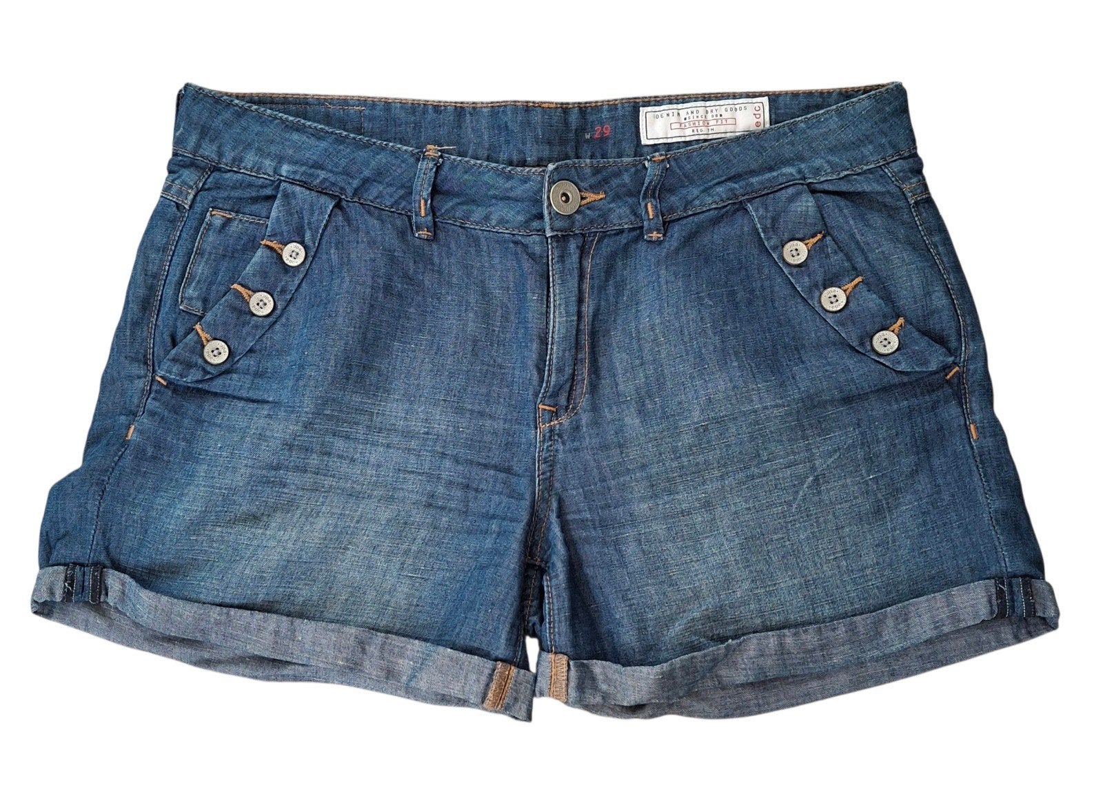 EDC korte jeans broek maat 42 zgan
Zie maten:
Taille 45 cm, Blauw, Ophalen of Verzenden, Zo goed als nieuw, W33 - W36 (confectie 42/44)