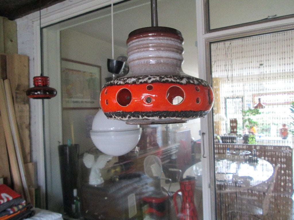 Vintage / Herda Fat Lava hanglamp 60er jaren / Retro, Ophalen of Verzenden, Keramiek, Vintage