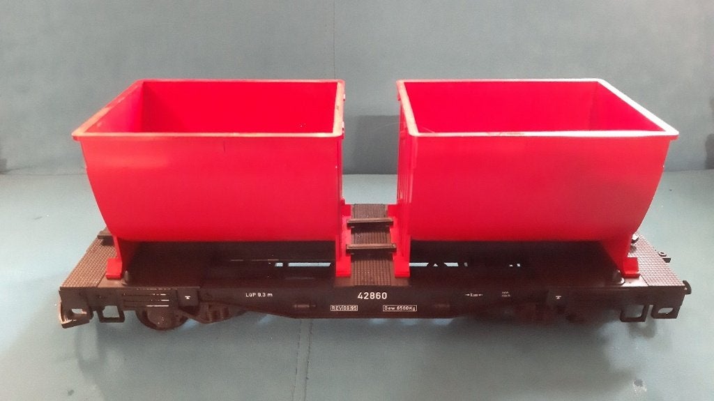 MARKLIN 5859 Dubbele kiepwagon, Wisselstroom, Wagon, Ophalen of Verzenden, Zo goed als nieuw
