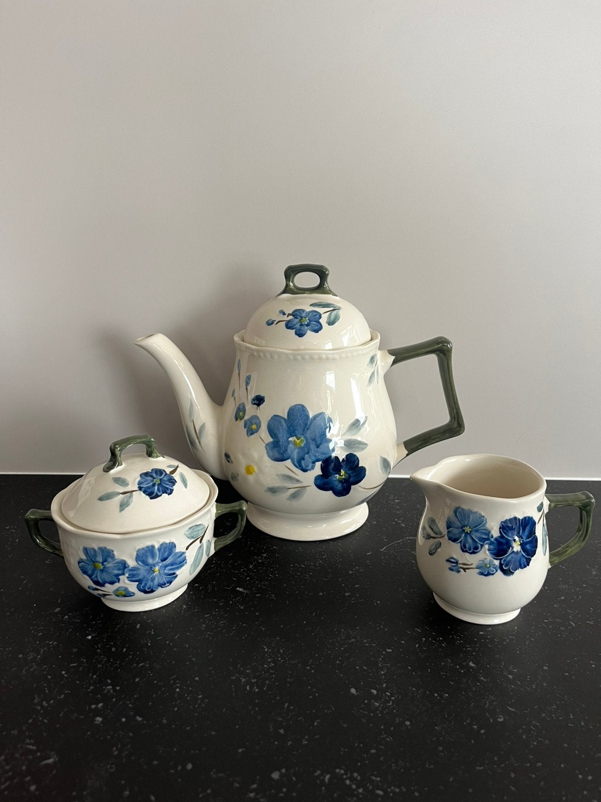 Prachtig Henry Bassinger theepot suikerpotje en melkkan, Ophalen of Verzenden