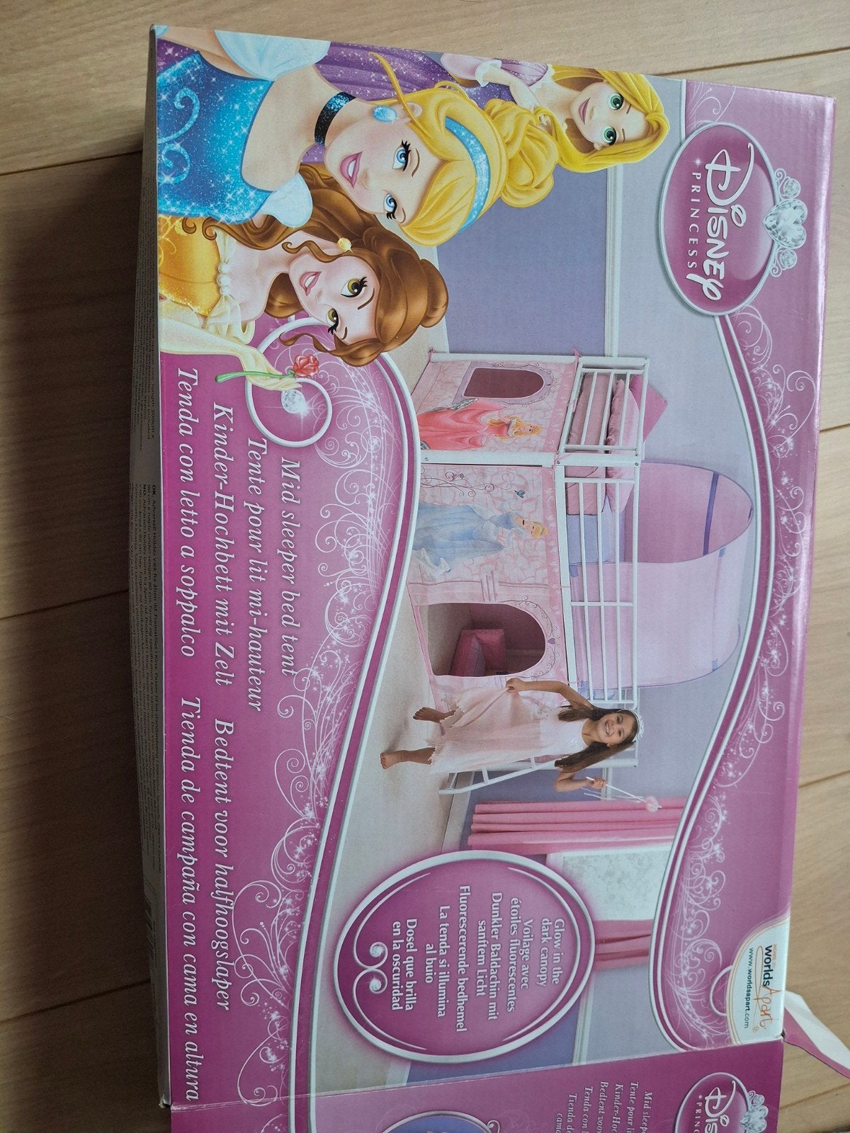 Disney Prinsessen bedtent voor Halfhoogslaper, Ophalen, Gordijnen of Lamellen, Zo goed als nieuw, Disney