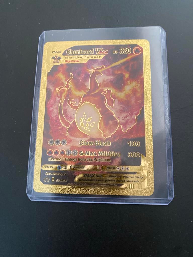 Mooie Gouden Charizard VMAX Pokémon Kaart - Geen Kreukels, Hobby en Vrije tijd, Verzamelkaartspellen | Pokémon, Ophalen of Verzenden