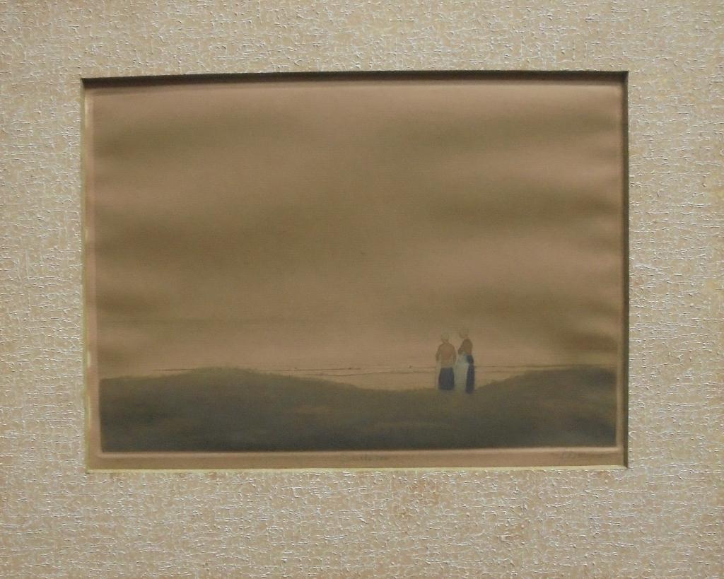 Tjeerd Bottema.1884-1978.Stille Zee.Zeldzame, kleurenets, Antiek en Kunst, Kunst | Etsen en Gravures, Ophalen of Verzenden, Landschap