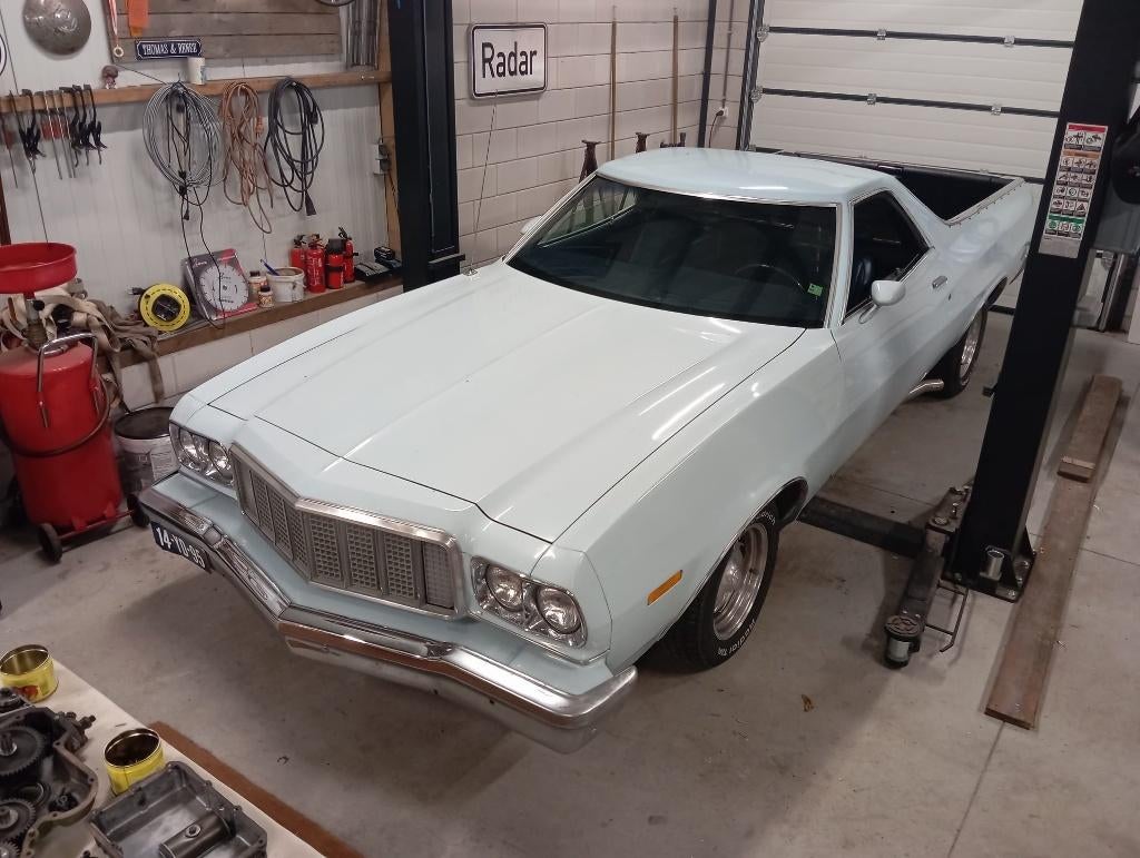 Ford Ranchero 1975 v8, Auto's, Automaat, Achterwielaandrijving, 190 pk, Blauw