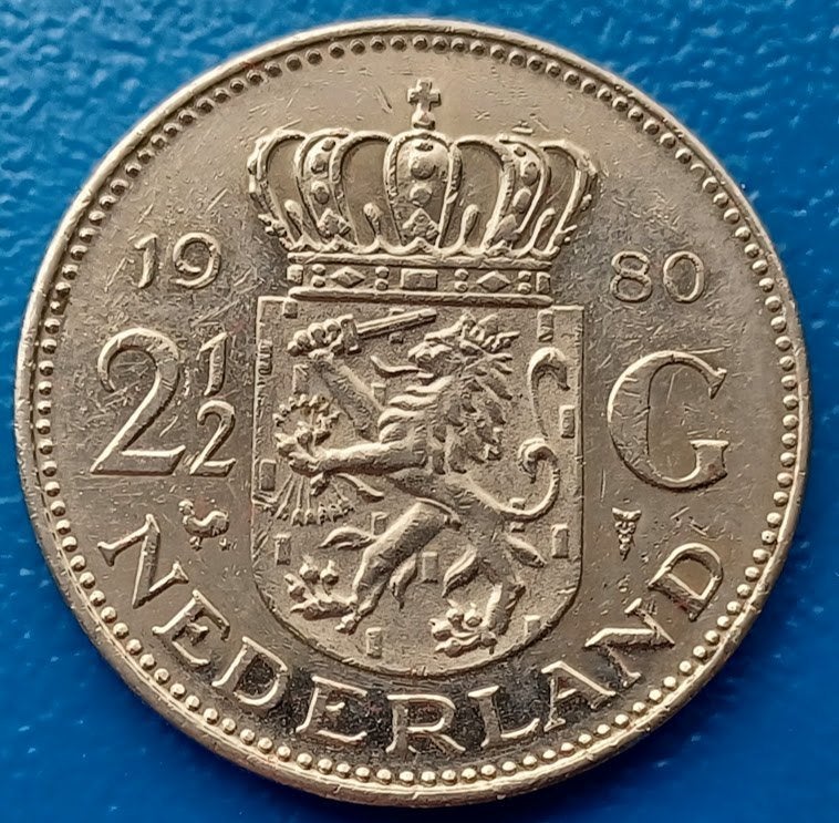 2 1/2 gulden 1980 - Juliana, Verzenden, Koningin Juliana, 2½ gulden, Losse munt