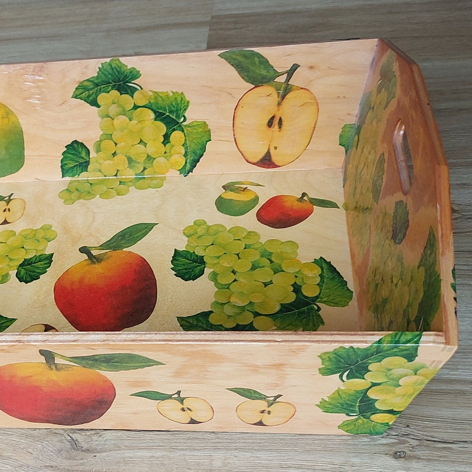houten dienblad met hoge zijkanten en handvatten, draagbak, Huis en Inrichting, Woonaccessoires | Dienbladen, Ophalen, Nieuw, Dienblad