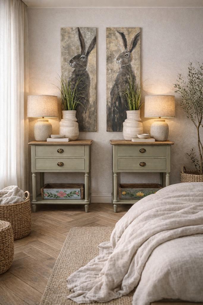 2 nachtkastjes bijzettafels halkastje slaapkamer vintage, Ophalen, 50 tot 100 cm, Zo goed als nieuw, Nvt