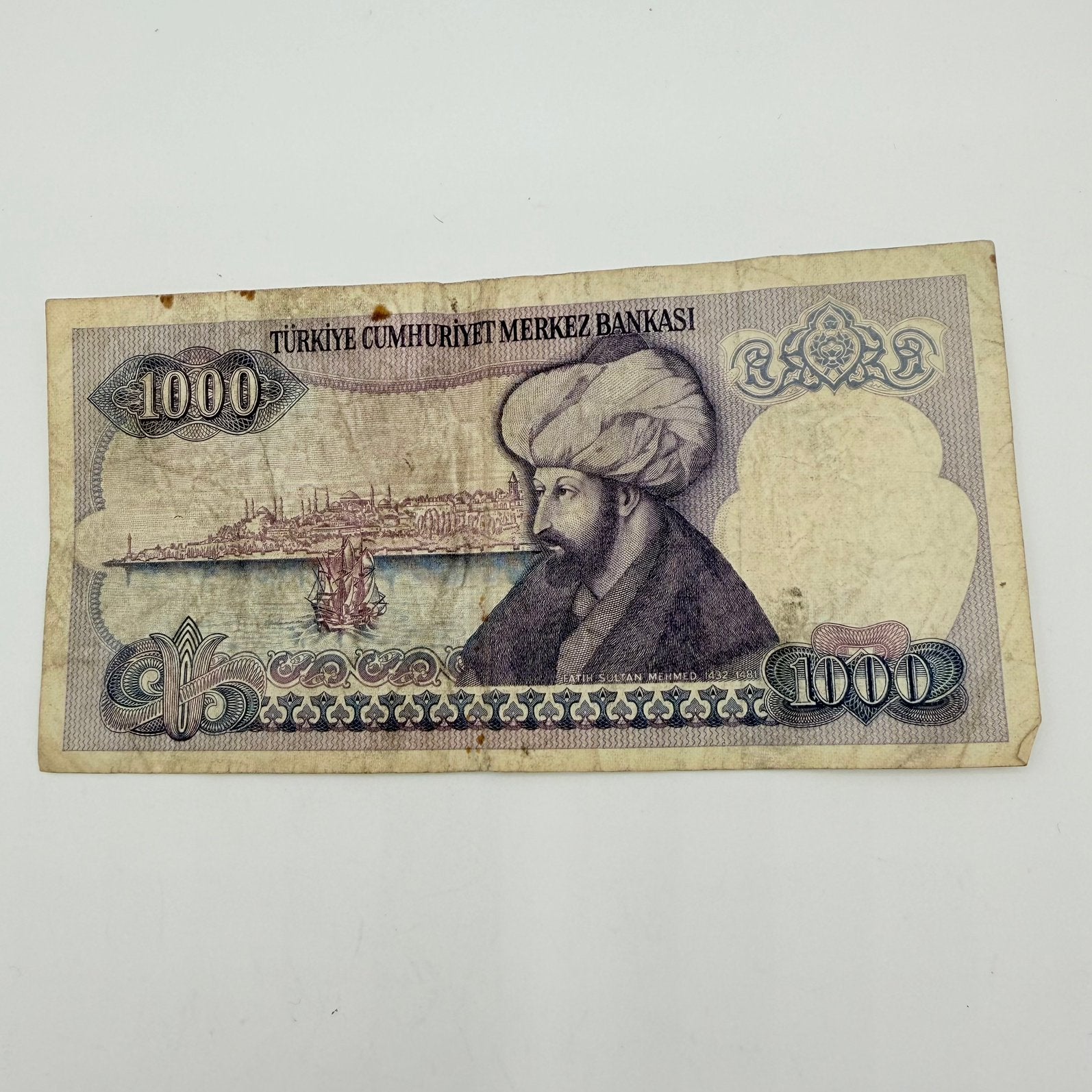 Oud bankbiljet - Turkije - 1000 lira - 1986/1988, Postzegels en Munten, Ophalen of Verzenden, Midden-Oosten