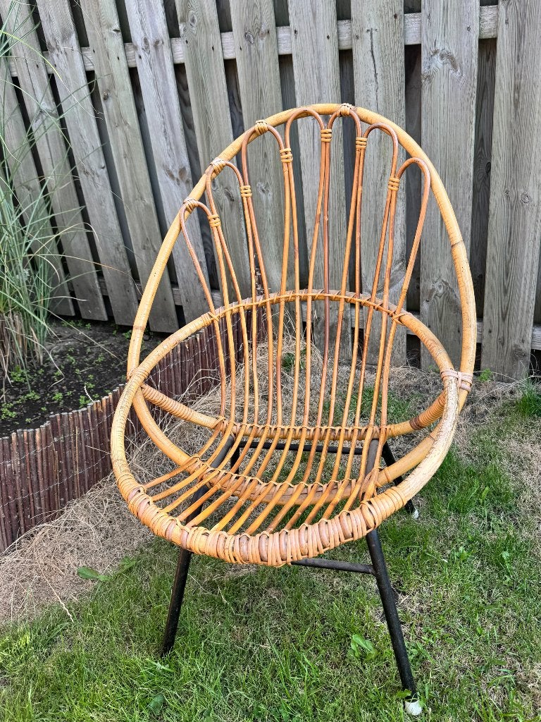 Vintage rotan peuterstoel jaren ’70, Ophalen