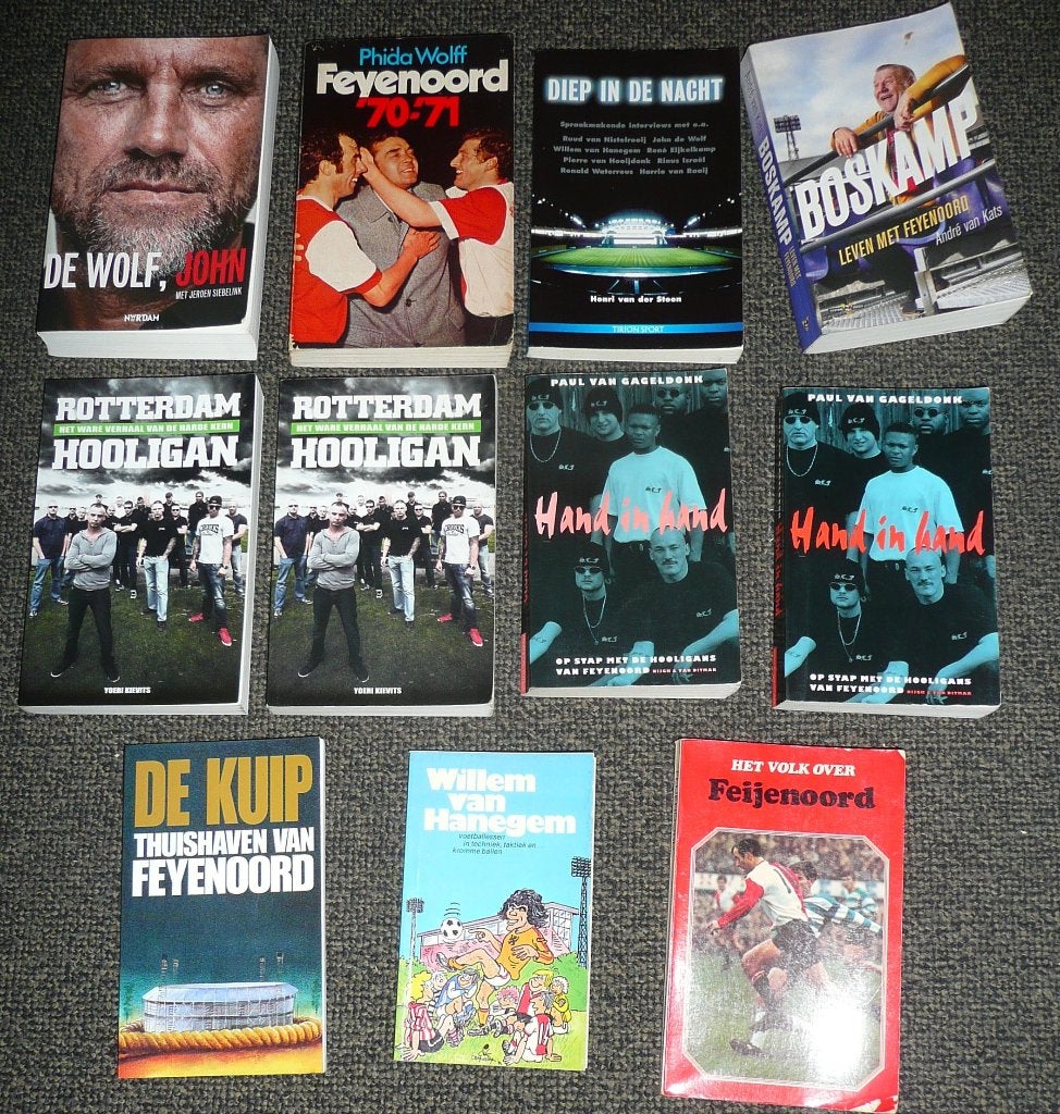28 boeken over Feyenoord, DVD & single (NIET LOS TE KOOP)., Ophalen of Verzenden, Gebruikt, Feyenoord, Boek of Tijdschrift