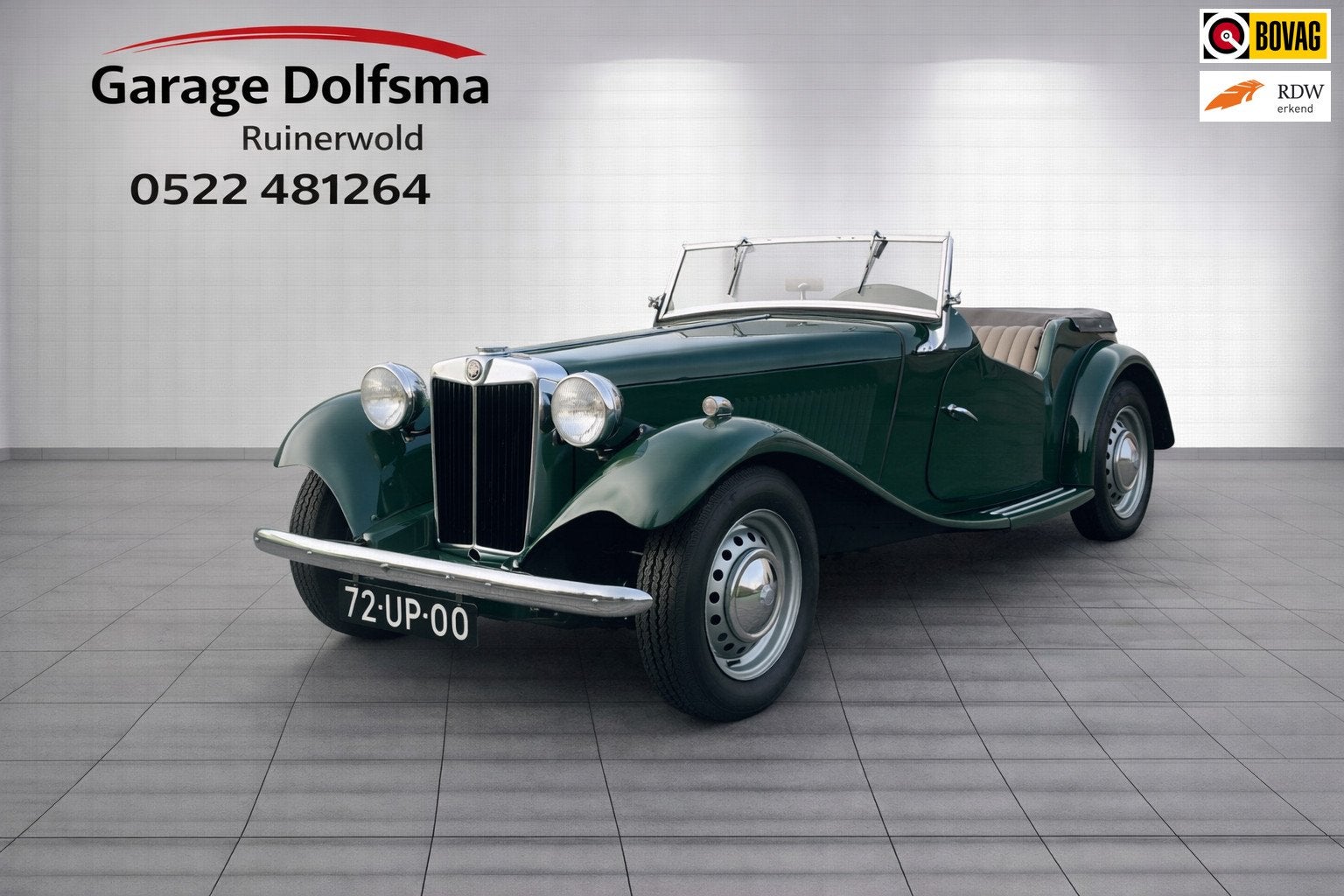 MG TD -restored-, Lederen bekleding, Gebruikt, Beige, Leder