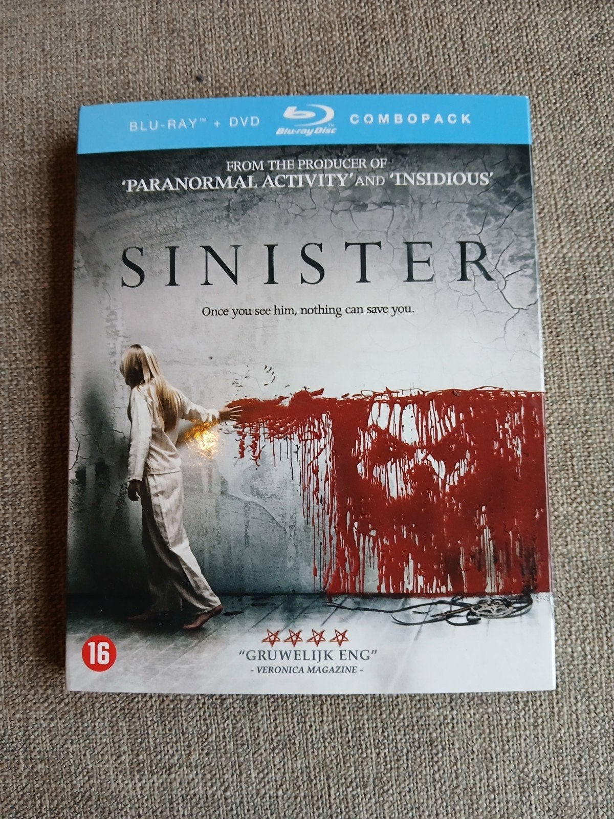 Sinister Blu-ray + DVD Combopack - Horrorfilm, Cd's en Dvd's, Dvd's | Horror, Ophalen of Verzenden, Zo goed als nieuw