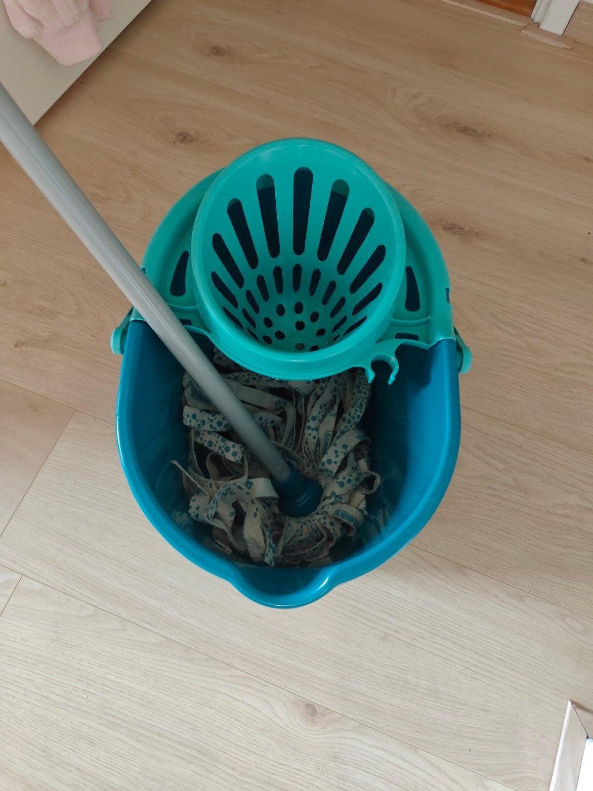 Leifheit dweilemmer met mop en wringer, Ophalen of Verzenden, Dweilemmer, -bak, of -wagen